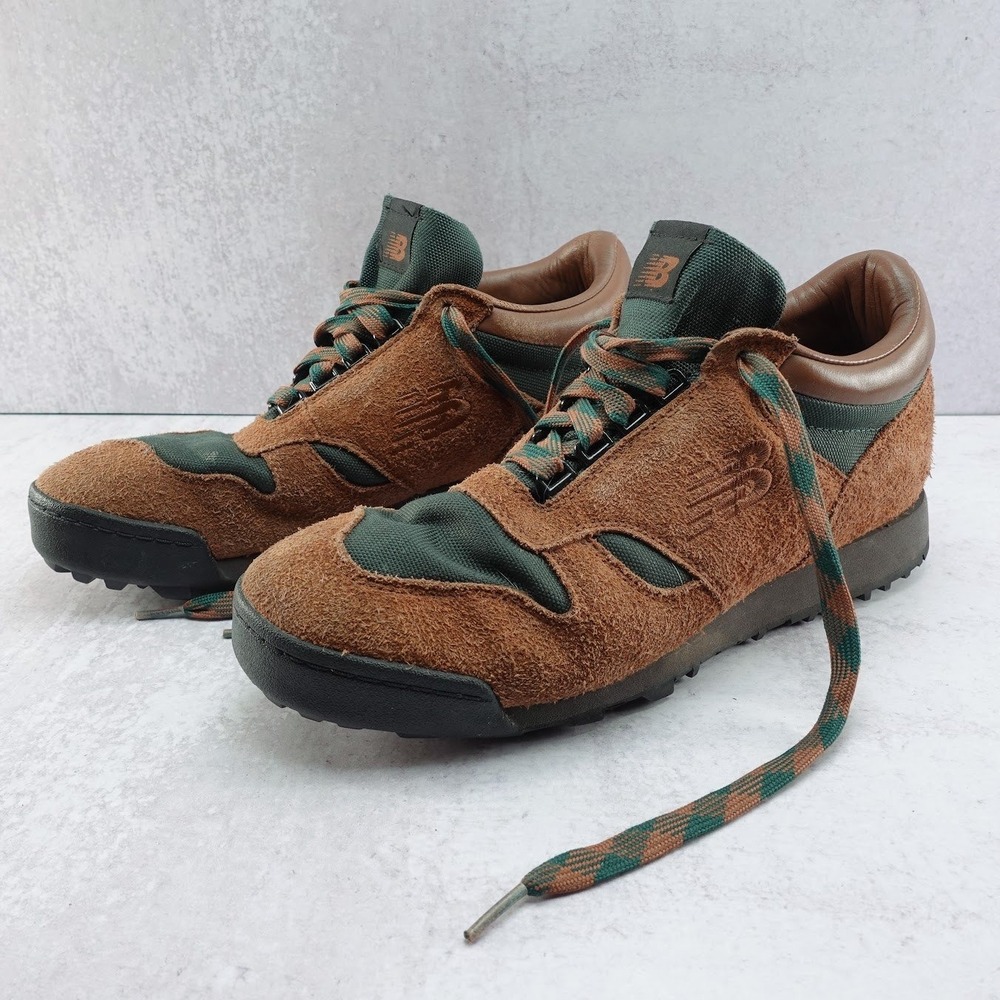 New Balance Rainier Low Brown Green Suede Hiking Shoes UALGSBG Mens 9.5 Vibram